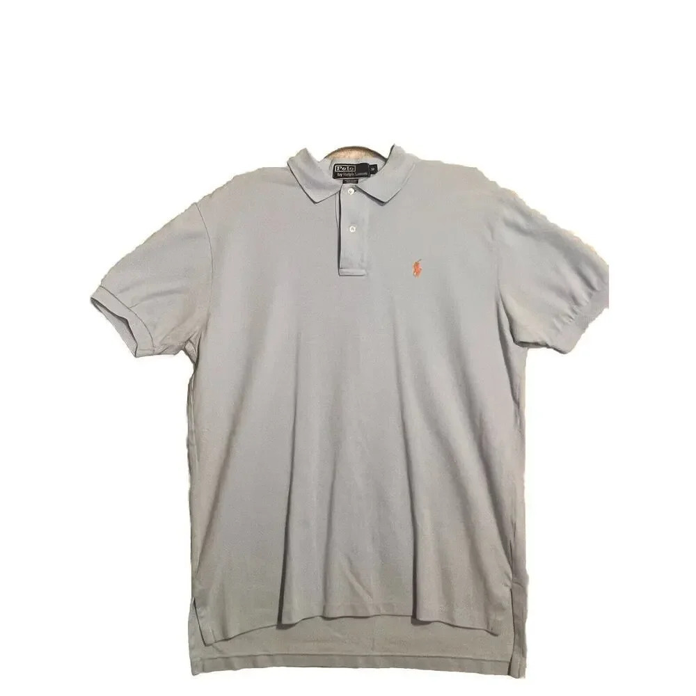 Polo by Ralph Lauren Classic M Blue Cotton casual Pony Golf Short Sleeve